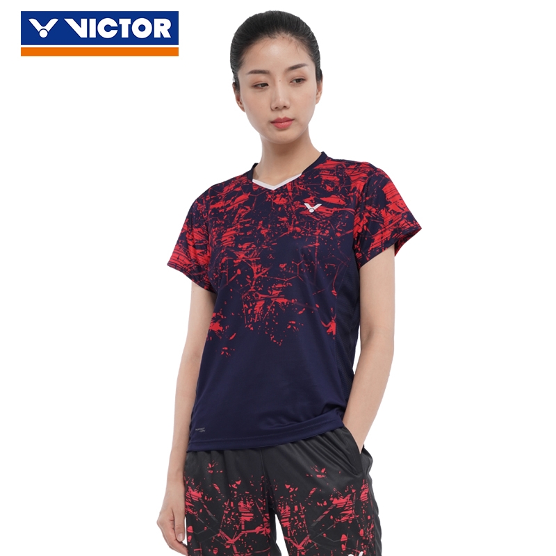 Victor威克多正品羽毛球服 胜利T-01009 T恤女款